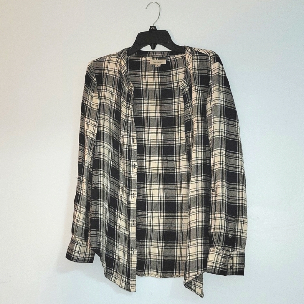 Black and White Plaid Button Up Shirt